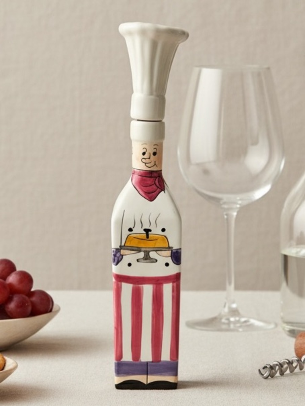Trisa Chef Ceramic Jug Decanter Bottle with Stopper